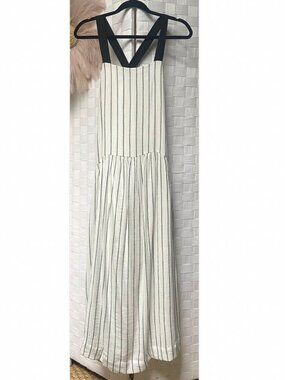 Melloday Sleeveless Strappy Striped Lined Dress Size M